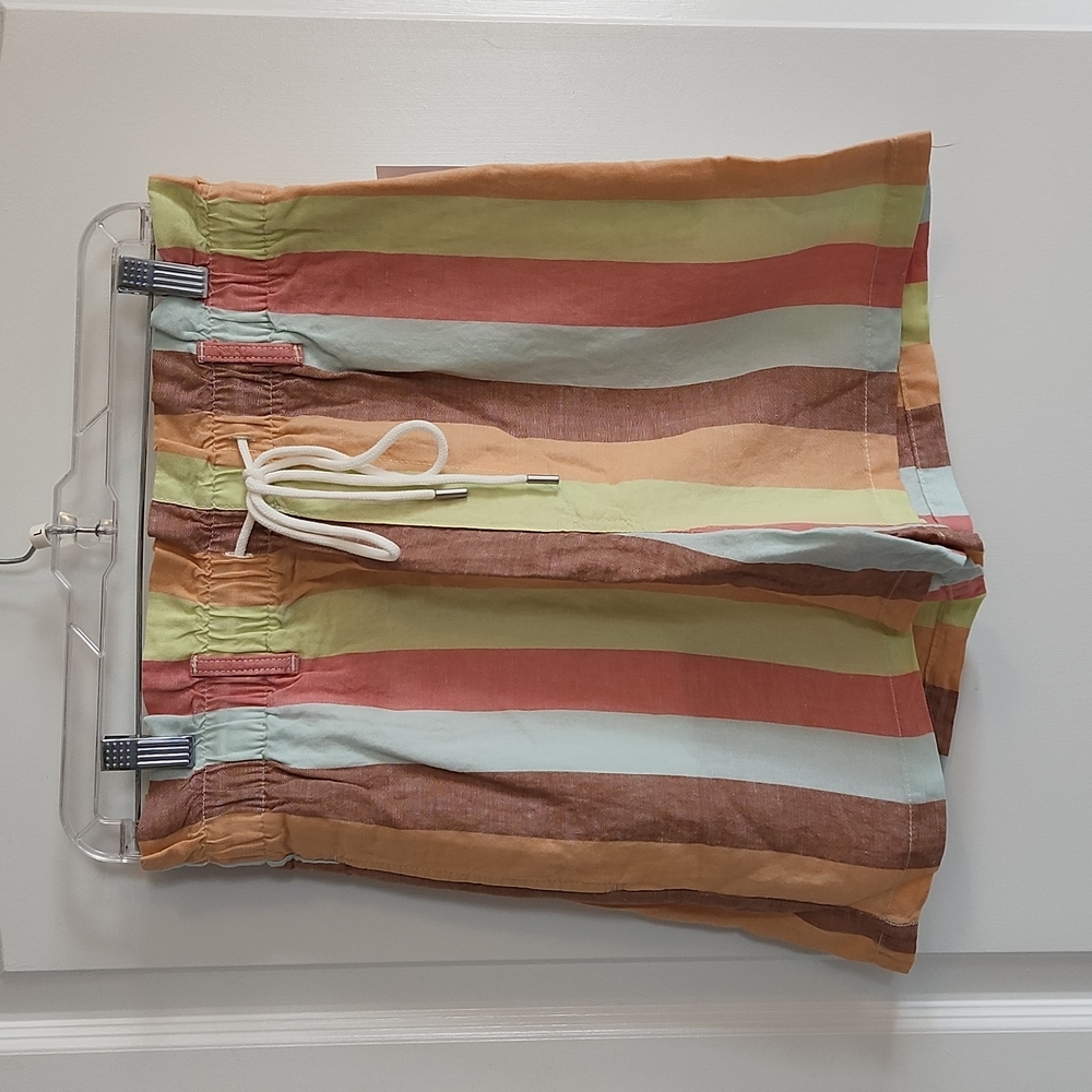 GAP Multicolor Vertical Stripe Drawstring Shorts
